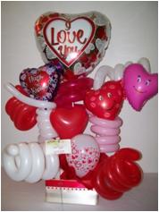 Diseño de globos en caja de rejilla con globo de 18” y globos de látex
